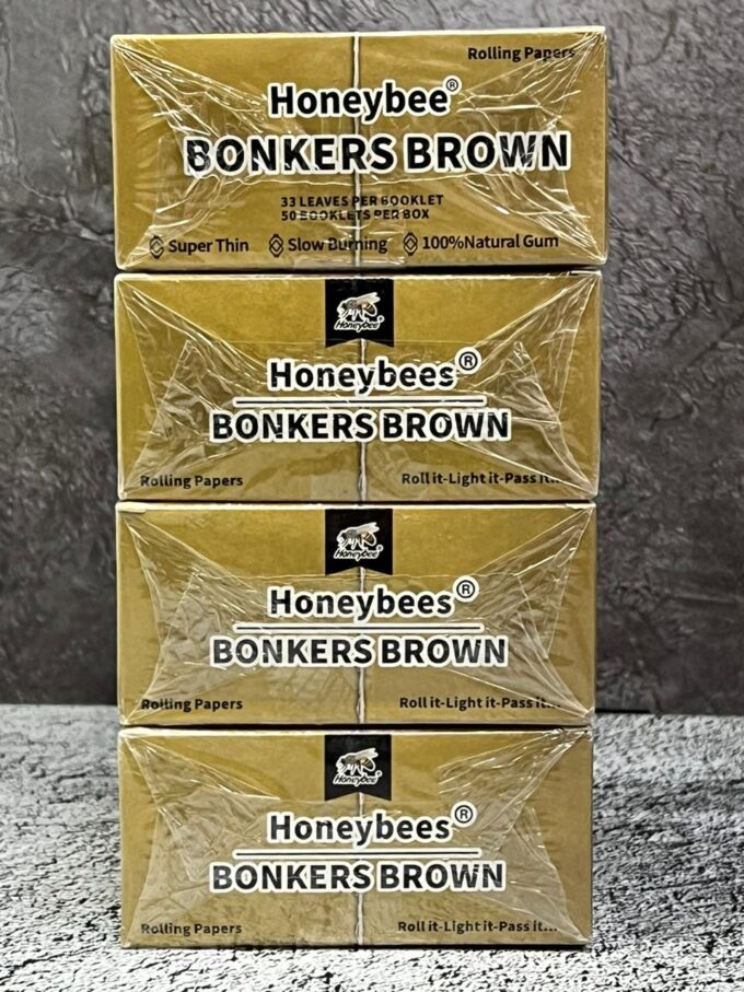 Блок 2500 листов -бумага для самокрутки  Honeybee Bonkers brown