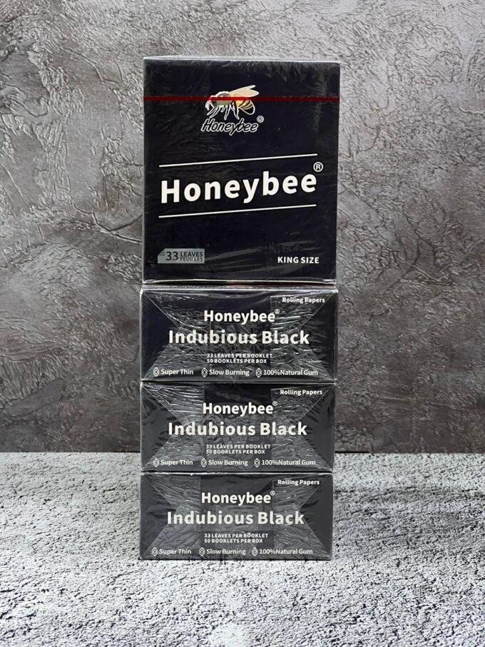 Блок 2500 листов -бумага для самокрутки Honeybee Indubious Black