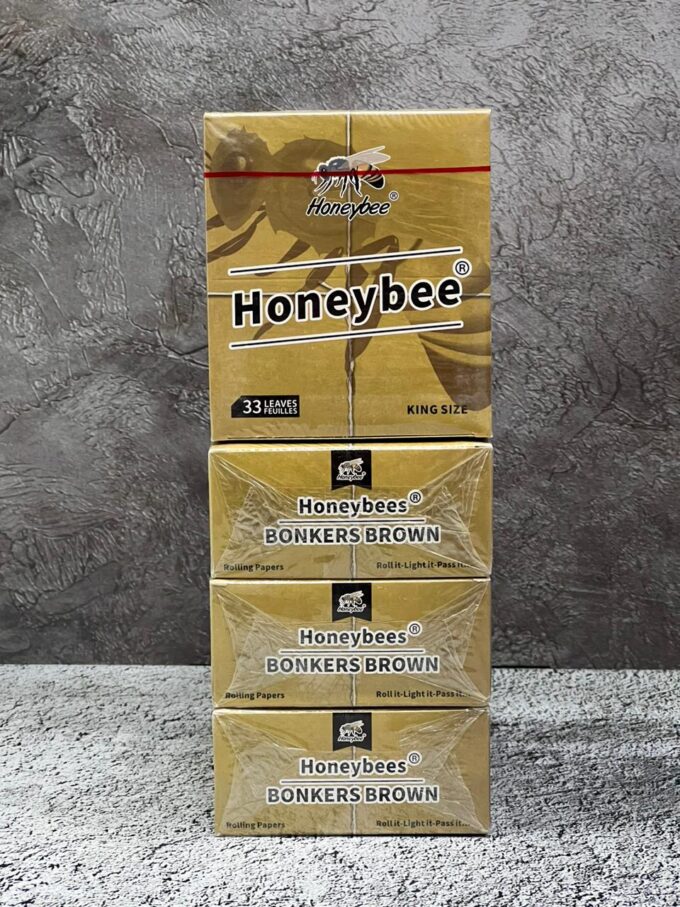 Блок 2500 листов -бумага для самокрутки  Honeybee Bonkers brown