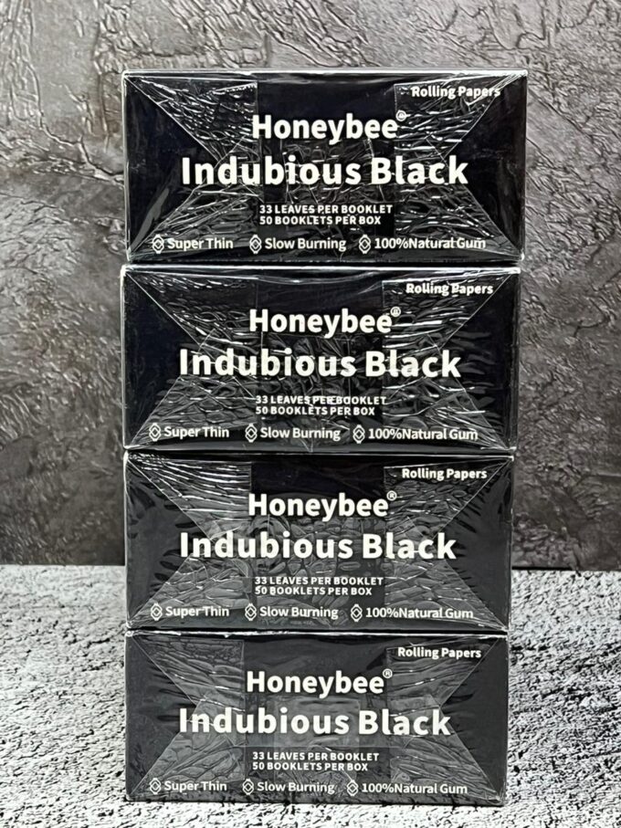 Блок 2500 листов -бумага для самокрутки Honeybee Indubious Black