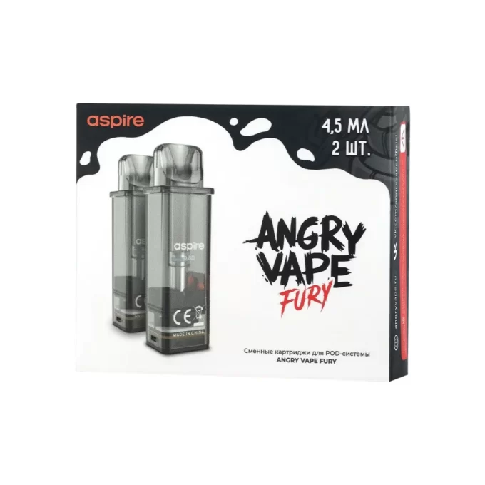 Сменный картридж Angry Vape Fury, 4.5 мл, 0.8 Ом (2 шт)