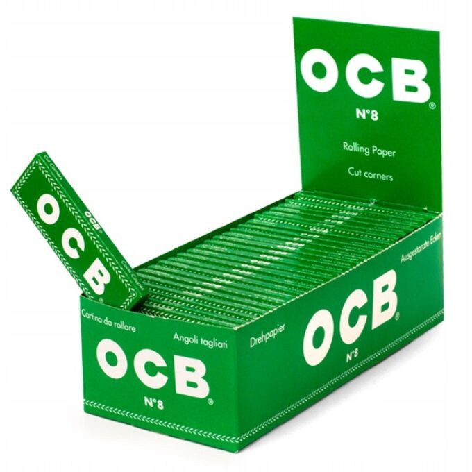 Бумага для самокруток OCB N.8 Rolling papers Cut cornes(50пач х 50лист)