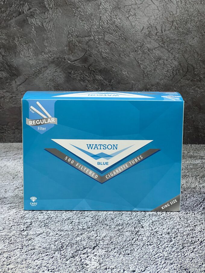 Сигаретные гильзы 500шт СИНИЙ  WATSON BLUE