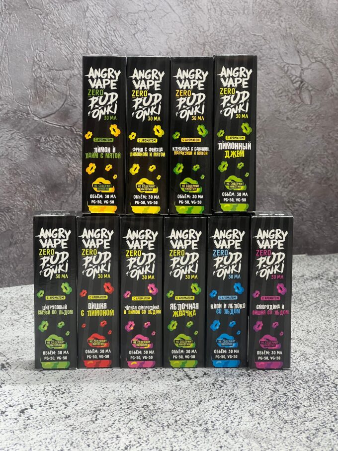 Жидкость Angry Vape/Pod onki  Zero nicotine 30 ml Original