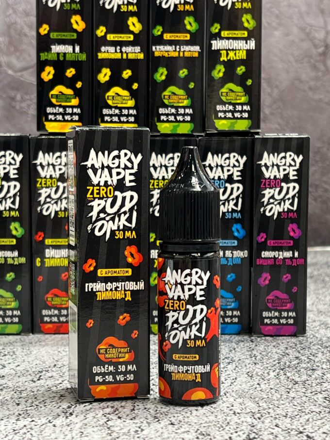 Жидкость Angry Vape/Pod onki  Zero nicotine 30 ml Original