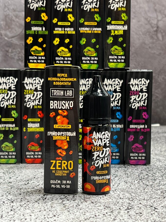 Жидкость Angry Vape/Pod onki  Zero nicotine 30 ml Original