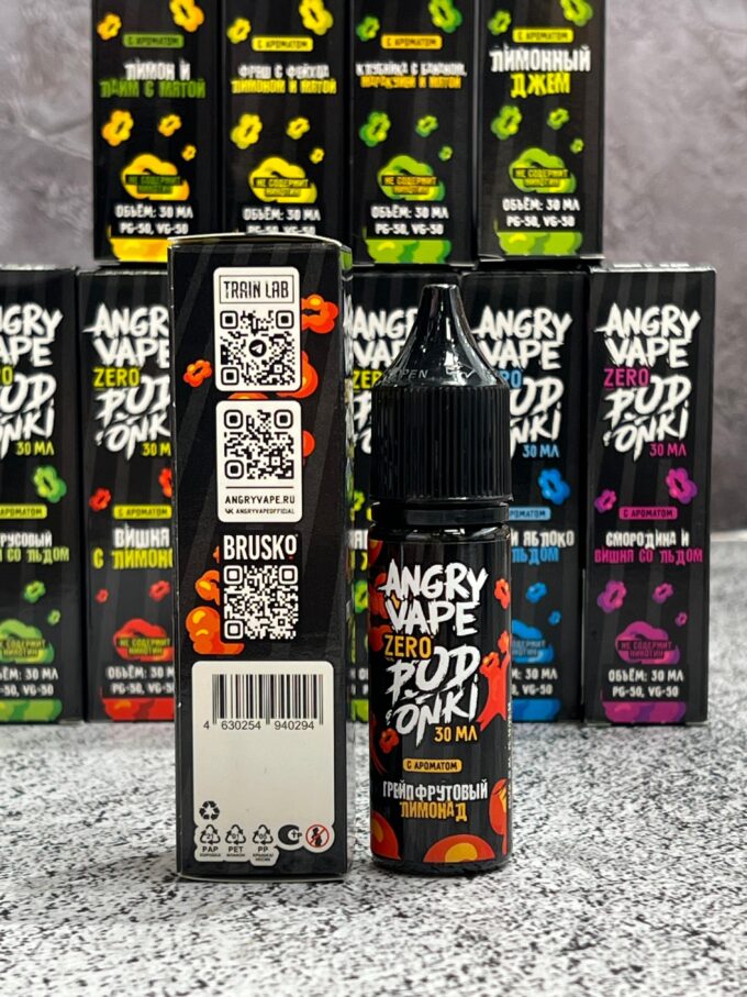 Жидкость Angry Vape/Pod onki  Zero nicotine 30 ml Original