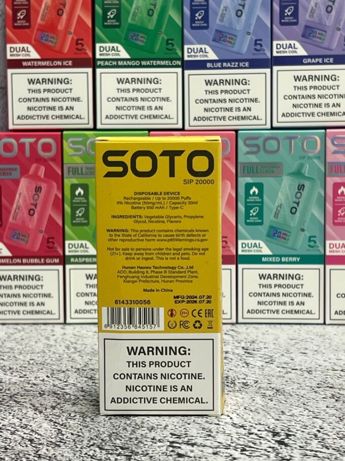 Soto Sip 20000 тяг Original 5% nicotine