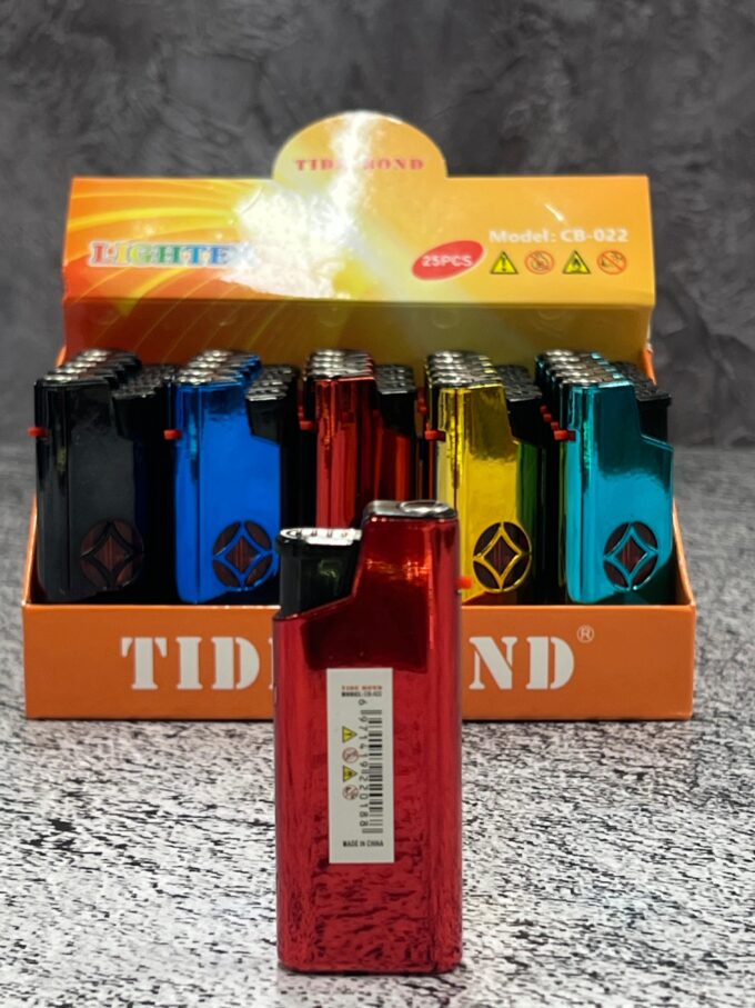 Газовая зажигалка металл турбо (в блоке 25 шт) Артикул:CB-022