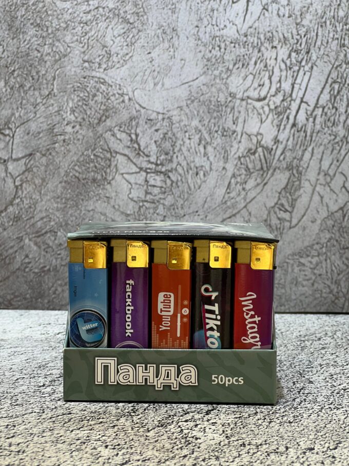 Газовая зажигалка металл турбо с фонариком  (в блоке 50 шт) Артикул:636