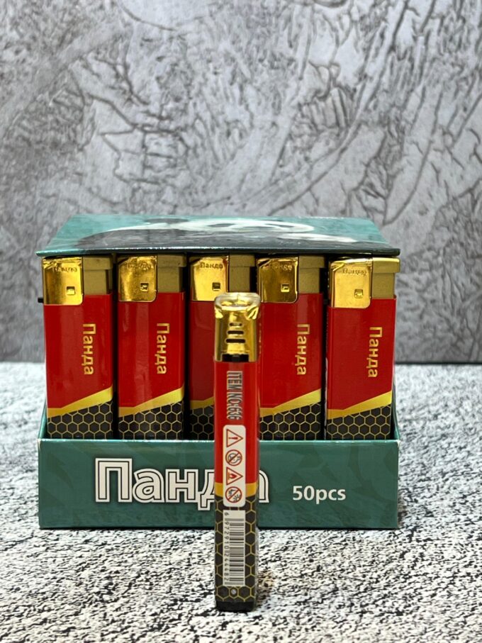 Газовая зажигалка металл турбо с фонариком  (в блоке 50 шт) Артикул:636