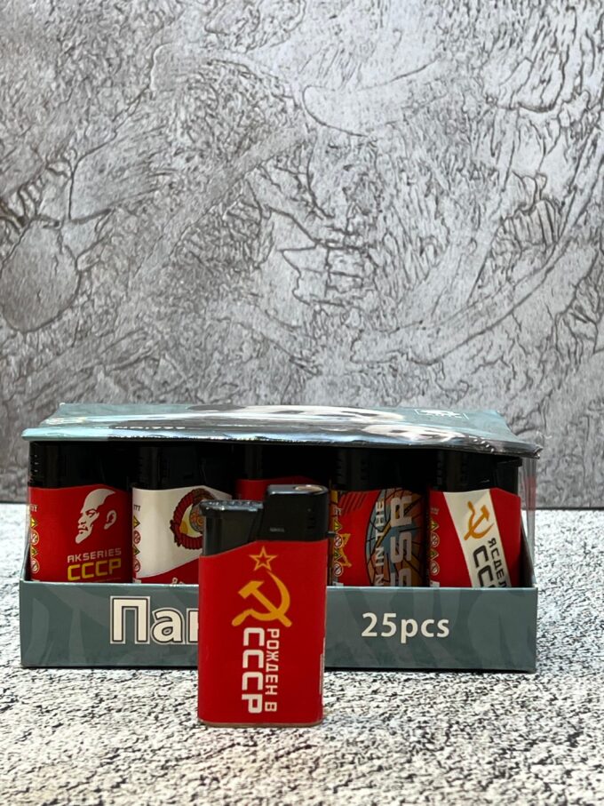 Газовая зажигалка металл турбо (в блоке 25 шт) Артикул:011